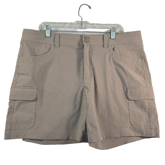 Eddie Bauer  Summer Trail Shorts Women's Size 16 High Rise Cargo Hiking Dri Fit - Picture 1 of 8